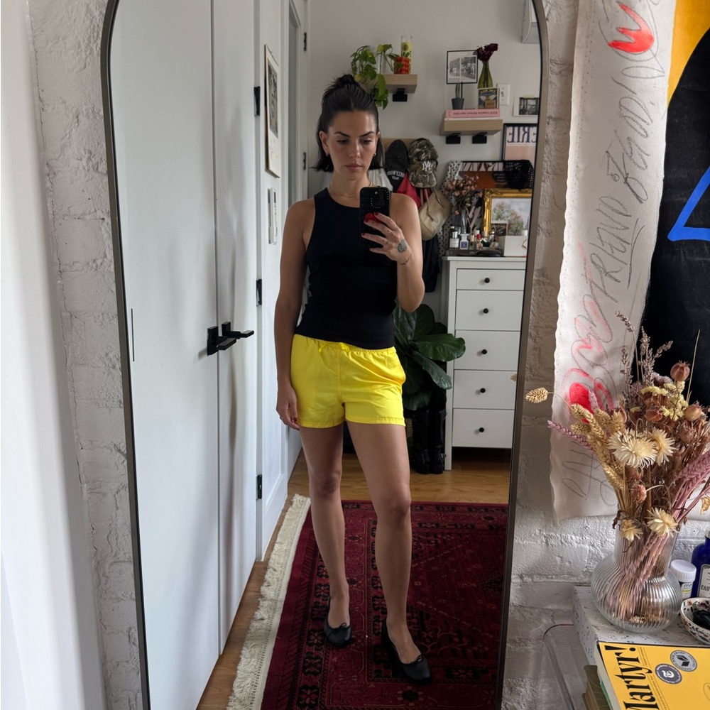 Nike Women's Bright Yellow Athletic Shorts